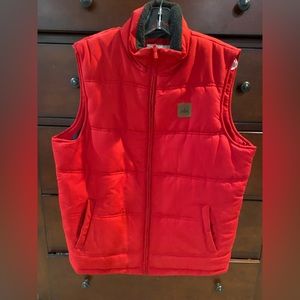 Field and stream red fleece vest size medium
